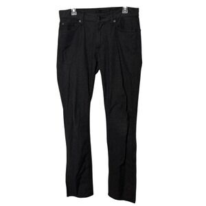 7 For All Mankind Pants Mens 31 Black Gray Plaid Slimmy Straight Slim Fit 31x32
